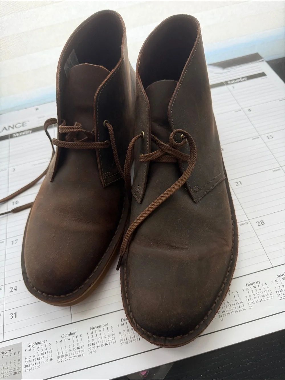 Clarks Dark Brown Leather Chukka Boots